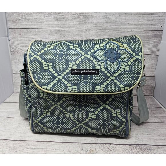 Petunia Pickle Bottom Boxy Diaper Bag Backpack Blue Teal - Picture 2 of 7